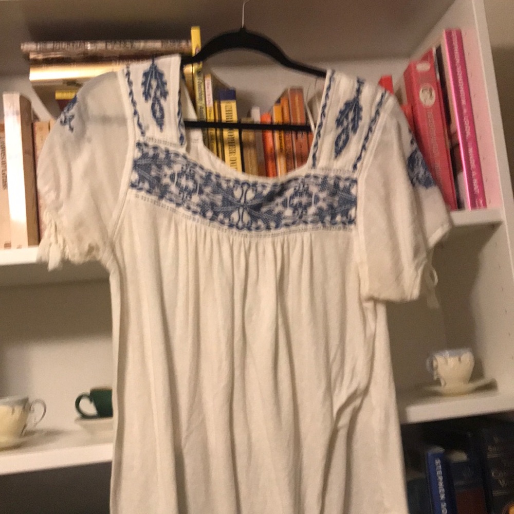 White Lucky Brand Boho Top